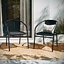 Flash Furniture Black Rattan Indoor-Outdoor Restaurant Stack Chair (TLH-037-BK-GG)~#|#~CCE2550D-EFC3-4255-A204B2DBD68B3A87_sc7