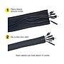 Wrap-It Storage 24" Cable Sleeve, Black, 2/Pack (402-SZ-24BL)~#|#~CCE794FC-374E-4DE0-8A393CF481D899BC_sc7