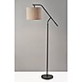 Simplee Adesso Milo 60" Black Floor Lamp with Light Brown Drum Shade (SL9503-01)~#|#~CCE79594-16B1-4445-B0704B106BAB1FD5_sc7