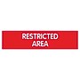 Cosco Restricted Access Indoor/Outdoor Wall Sign, 2" x 8", Red (846X)~#|#~CCF1F6A3-D925-4959-8390E9A6E2D60220_sc7