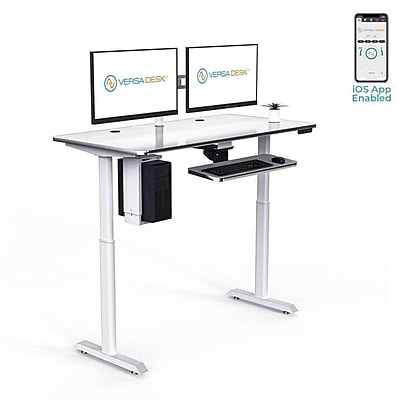 VersaDesk PowerLift 60"W Electric Rectangular Adjustable Standing Desk - Thumbnail 2