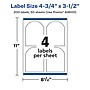 Avery Laser/Inkjet Decorative Edge Multipurpose Labels, 3.5"  x 4.75", Glossy White, 200/Box (94600)~#|#~CCFA0595-1561-498C-93695FFBC080FA80_sc7