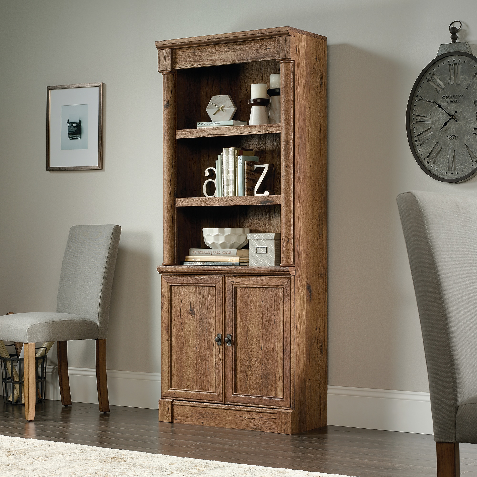 Sauder Palladia 72″H 5-Shelf Bookcase, Vintage Oak (420609) Sansujyuku sansujyuku.com