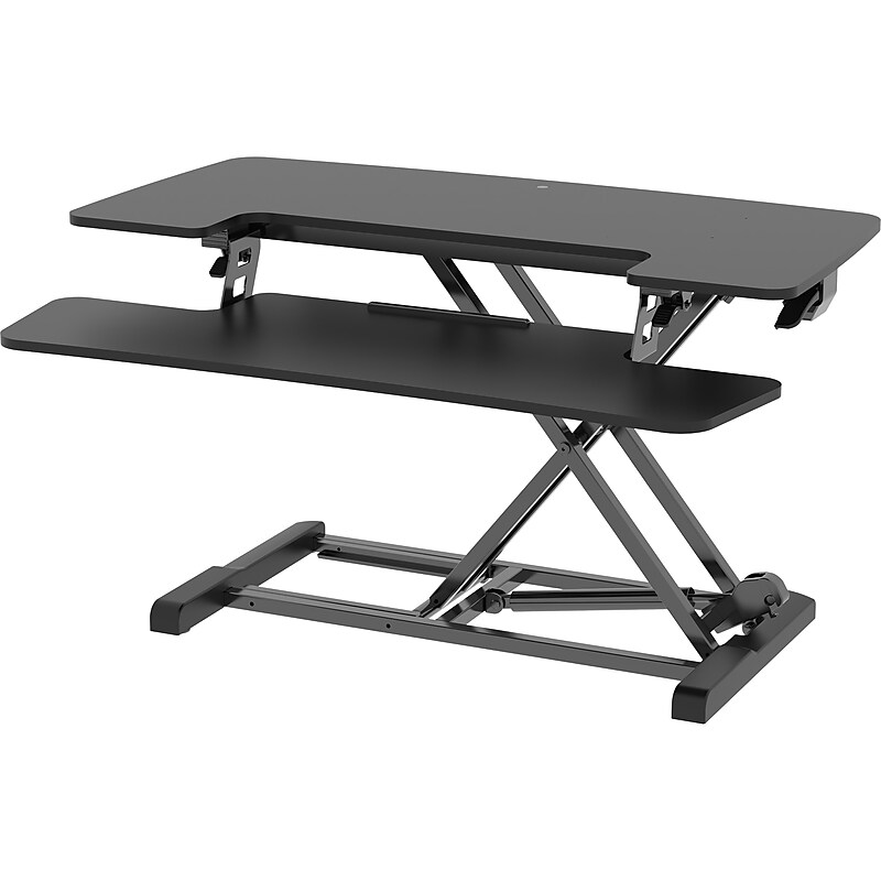 FlexiSpot M7 Series 35"W Manual Rectangular Adjustable Standing Desk Converter, Black (M7-E-35B) image 1