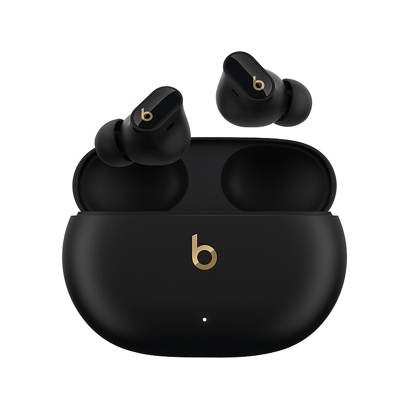 Beats Studio Buds + True Wireless Active Noise Canceling Earbuds, Bluetooth, Black/Gold (MQLH3LL/A) image 1