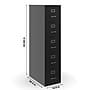 Staples 5-Drawer Vertical File Cabinet, Letter Size, Lockable, 61.38"H x 15"W x 26.5"D, Black (59589/25432)~#|#~CD00C925-DB90-4F4C-BECE2835491CCCCE_sc7