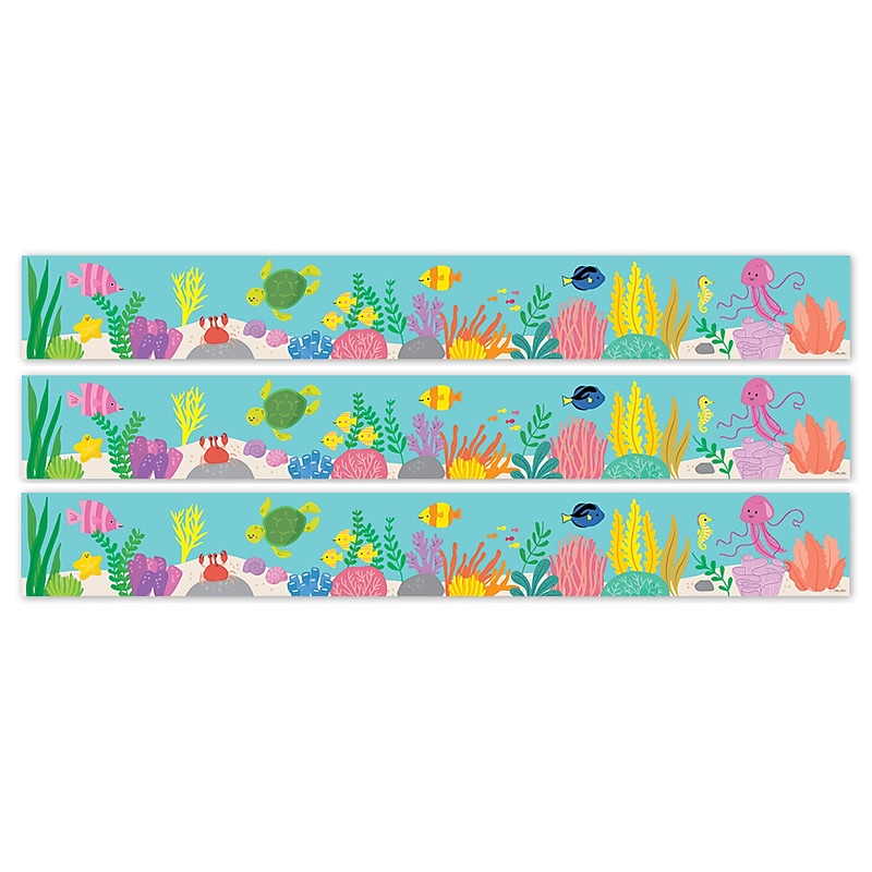 Creative Teaching Press EZ Border, 3" x 2', Sea Friends Under the Sea, 24/Pack, 3 Packs/Bundle (CTP11057-3) image 1