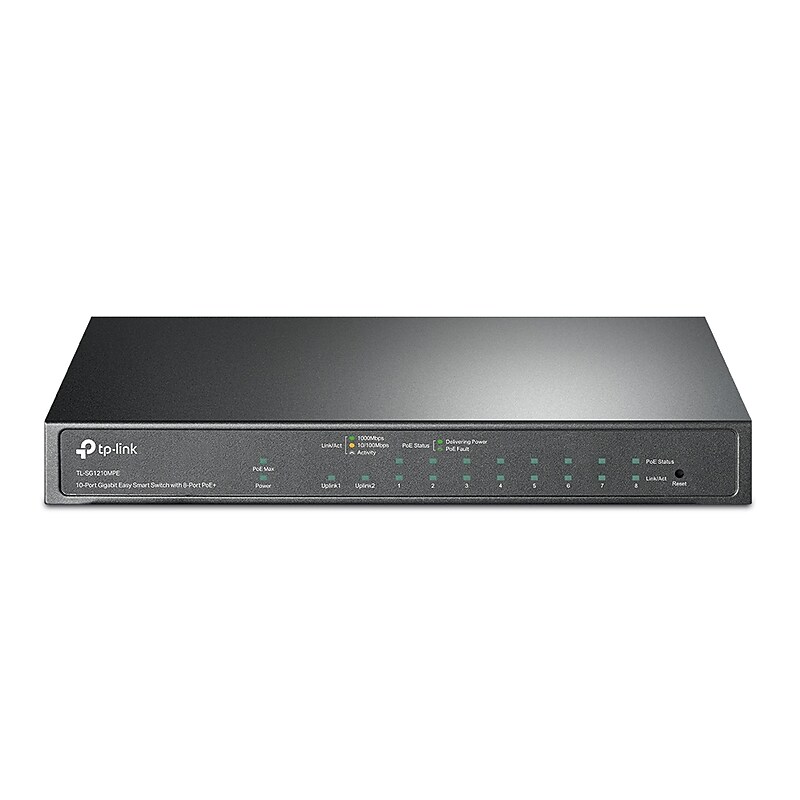 TP-Link 10-Port Gigabit Easy Smart Switch PoE, 1 Gbps, Black (TL-SG1210MPE) image 1