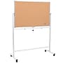 Excello Global Products Double Sided Magnetic Mobile Whiteboard Corkboard Combo, White Frame, 48" x 32"~#|#~CD0E71B6-221B-4A29-A2D5B36C87D22187_sc7