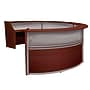 Regency Marque 142"W Curved Reception Desk Workstation, Mahogany (77314MH)~#|#~CD18999F-0732-4D6B-87CFA8C27871B9DD_sc7