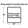 Staples Office Chair Mat, Clear Floor Mats, Medium-Pile Carpets, 48 x 36 Inch, Smooth Glide~#|#~s1225777_sc7