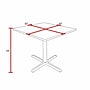 Regency Cain Square Laminate X Base Breakroom Table, 30"D x 30"W, Ash Grey (TB3030AG)~#|#~CD2BCEA1-111F-456A-BEDDC0E7E962037D_sc7