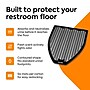 Coastwide Professional™ Urinal Floor Mat, 17.5" x 20.5", Black, 6/Carton (CW24767)~#|#~CD2DBCA4-5214-41E4-802E714200DE5ED6_sc7