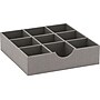 Household Essentials 9-Compartment Cardboard/Polyester Drawer Organizer, Gray (728-1)~#|#~CD38C4BC-F037-4114-BA5EC7C9C43177DD_sc7