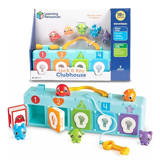 Learning Resources Lock & Key Clubhouse, Multicolored (LER9807