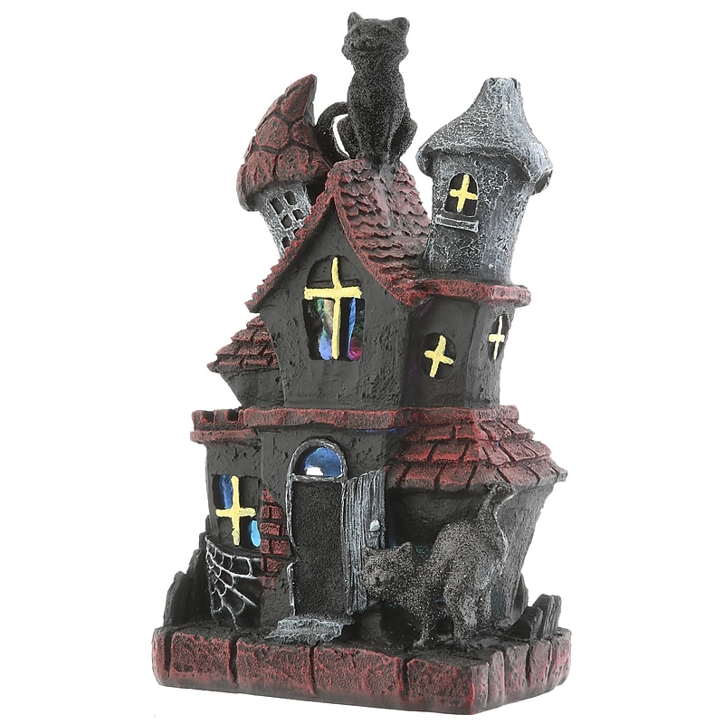 National Tree Company 7" Black Cats Haunted House with LED Light (PG11-FJ80463-1) image 1