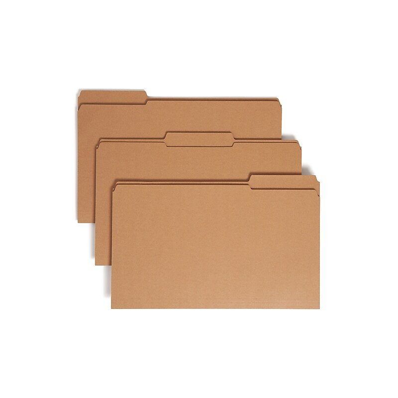 Smead File Folder, Reinforced 1/3-Cut Tab, Legal Size, Kraft, 100/Box (15734) image 1