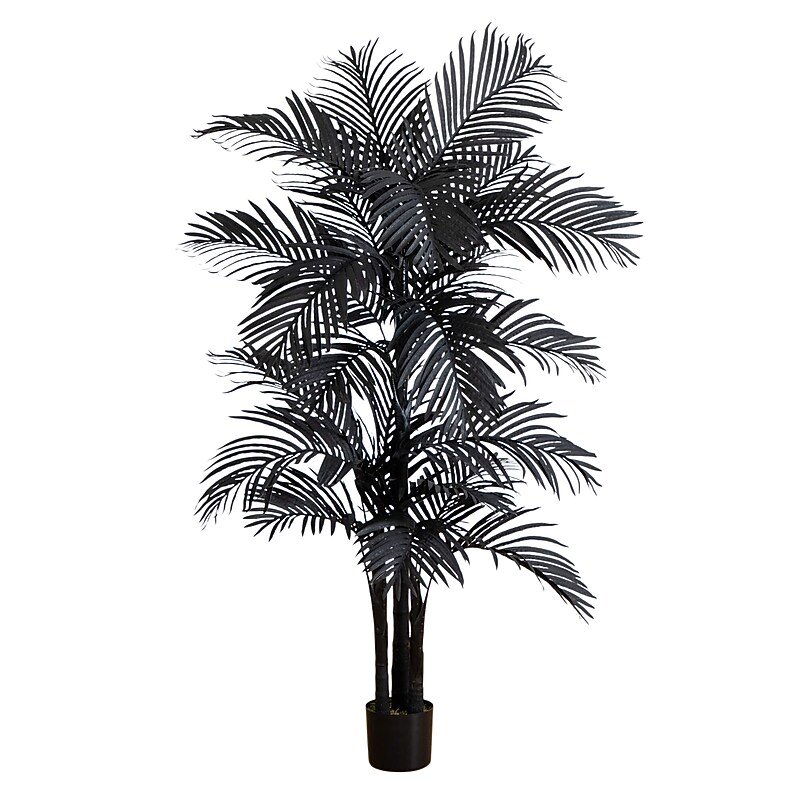 Nearly Natural Artificial Halloween Black Golden Cane Tree, 6' (T5141) image 1