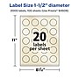 Avery Pearlized Ivory Circle Multipurpose Labels, 1.5" Dia., Ivory, 2000/Box (94506)~#|#~CD4FCCE6-660A-4F69-BF961AAA7D9603DF_sc7