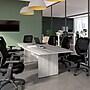 Bush Business Furniture 96W x 42D Boat Shaped Conference Table with Wood Base, Platinum Gray (99TB9642PGK)~#|#~CD53AE48-2D94-479B-A93B8D05E4F6D517_sc7