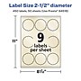 Avery Pearlized Ivory Decorative Edge Multipurpose Labels, 2.5" Dia., Ivory, 450/Box (94516)~#|#~CD562E3E-D8B6-4683-AE7A5CC57723C31A_sc7