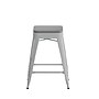 Flash Furniture Cierra Industrial Metal Counter Height Stools without Back, Silver/Gray, 4-Pieces/Pack (4ET32024SVRPL2G)~#|#~CD578430-F8DC-4568-88CE98327B792DE2_sc7