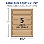 Avery Laser/Inkjet Multipurpose Labels, 7.5" x ", Kraft Brown, 125/Pack (94231)~#|#~CD598964-192B-4D15-B954CB0D369A454F_sc7