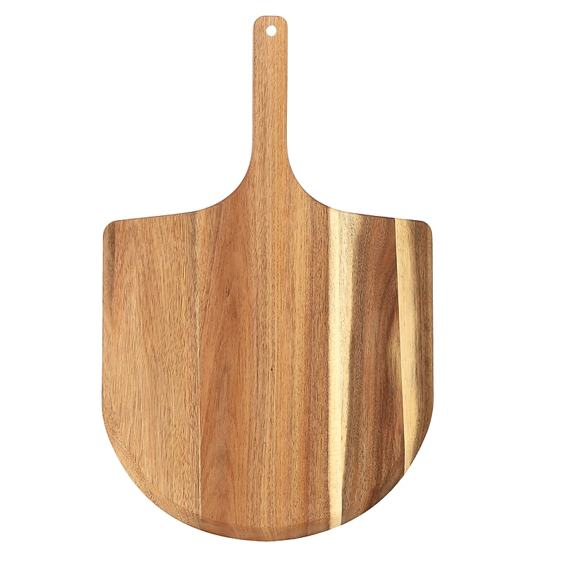 MegaChef 23.6" x 14.6" Acacia Wood Pizza Peel Serving Board image 1