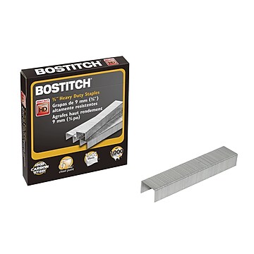 Bostitch Premium Heavy Duty Staples, 3/8" Leg Length, 1000/Box (SB353/8-1M)