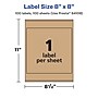 Avery Laser/Inkjet Square Multipurpose Labels, 8" x 8", Kraft Brown, 100 Labels/Box ( 94108)~#|#~CD5D8588-3F56-43DA-91A19490FE5E8289_sc7