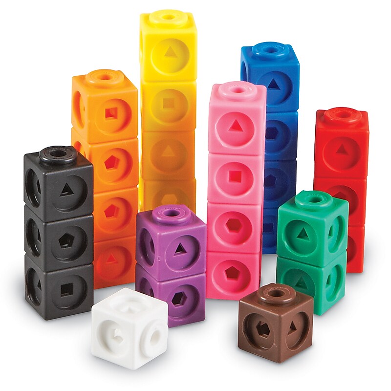 Learning Resources MathLink Cubes STEM Activities, 100 Cubes/Set (LER4285) image 1