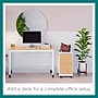 Space Solutions 2-Drawer Mobile File Cabinet, Letter Size, Lockable, 26.7"H x 14.25"W x 18"D, Pearl White/Platinum Oak (25854)~#|#~CD609C39-8416-42C7-AB5A13651E123D8D_sc7