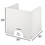 Classroom Products Foldable Cardboard Freestanding Privacy Shield, 20"H x 20"W, White, 20/Box (2020 WH)~#|#~CD61652E-0687-4318-AFCFAADD8C851B65_sc7