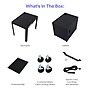Luxor LEADER 3-Shelf Adjustable Media Utility Cart with Locking Cabinet, Black (AVJ42C)~#|#~CD64A32E-FC56-4CC2-8D3EE6D08C491987_sc7