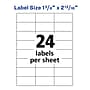 Avery Copier Address Labels, 1-3/8" x 2-13/16", White, 2,400 Labels/Box (5363)~#|#~CD6865AD-B4EA-40B3-986604126909DB4A_sc7