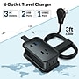 Uncaged Ergonomics 3-Outlet 3-USB Port Power Strip, 3', Black (TC-b)~#|#~CD6CA3AA-28D8-4092-B8277AA4EB18C613_sc7