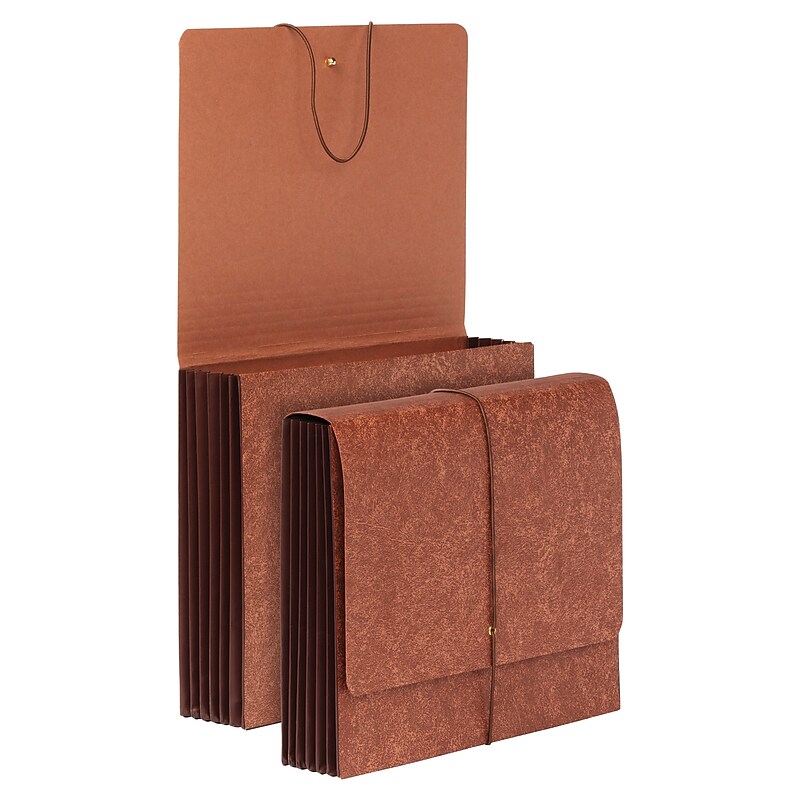 Pendaflex Heavy Duty Expanding Wallet with Button & String Closure, Letter, Brown, 5/Box (060545) image 1