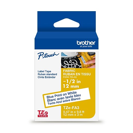 Brother P-touch Fabric Label Tape, 1/2