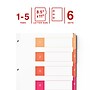 Staples Customizable Table of Contents Numeric Dividers, 5-Tabs, 6 Sets, Multicolor (ST62968)~#|#~CD713E1E-4839-4AA1-9D9E501C47801323_sc7