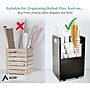 AdirOffice 20-Slot Mobile Roll File, 24.75"H x 15.25"W x 13.25"D, Black (624-BLK)~#|#~CD77EF12-09AC-480D-B51823A6D2C6472E_sc7