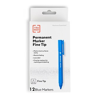 Sharpie Blue Markers, Fine Point, Bulk Pack of 24