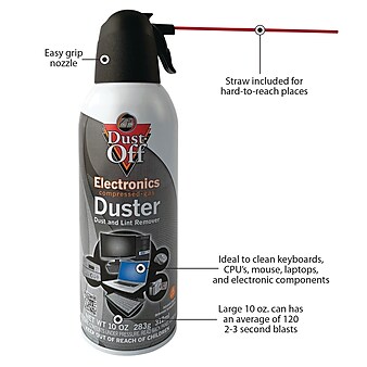 Falcon Dust-Off Air Dusters, 10 oz., 3/Pack (DPSXL3)