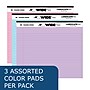 Roaring Spring WIDE Landscape Notepad, College Ruled, 11" x 9.5", Assorted Colors, 40 Sheets, 3/Pack (74535)~#|#~CD7F9205-0804-4661-A4074215272664A7_sc7