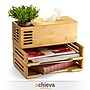 Officemate Bamboo Desk Accessories 2-Compartment Stackable Bamboo Desk Organizer, Natural Wood Grain (71001)~#|#~CD802F1C-5009-4E47-BF9A38BDF1AF1A55_sc7