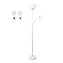 Creekwood Home Essentix 71.5" Metal Floor Lamp with Dome Shades, White (CWF-3000-WH-LB)~#|#~CD83ADFE-7D44-4B90-86AB5BA2DDF472F7_sc7
