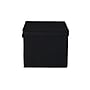 Household Essentials Large Stackable Folding Fabric Wide KD Storage Box, 12" x 18.5"x 15", 57.7 Qt., Black, 2/Pack (7619-1)~#|#~CD898B30-0E61-45E8-BCD1EDB68CE3A131_sc7