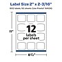 Avery Laser/Inkjet Square Multipurpose Labels, 2.1875"  x 2", Glossy White, 600/Box (94124)~#|#~CD898BD5-EFA3-4F16-92DBAE3A73099DC1_sc7