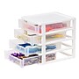 Iris 4-Drawer Desktop Unit, White/Clear, 2/Pack (587013)~#|#~CD8E7A16-B39F-421E-BD2A3E6AA985BE0D_sc7