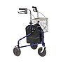 Medline 3-Wheeled Steel Rollator, Adult, Blue (MDS86840TRIB)~#|#~CD8EE87F-D3CE-401D-8CB8FFE85736353E_sc7