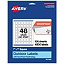 Avery Square Laser Multipurpose Labels, 1" x 1", White, 4800/Box (19479399471)~#|#~CD90E420-85DB-4A64-B361149DF9E1CE35_sc7